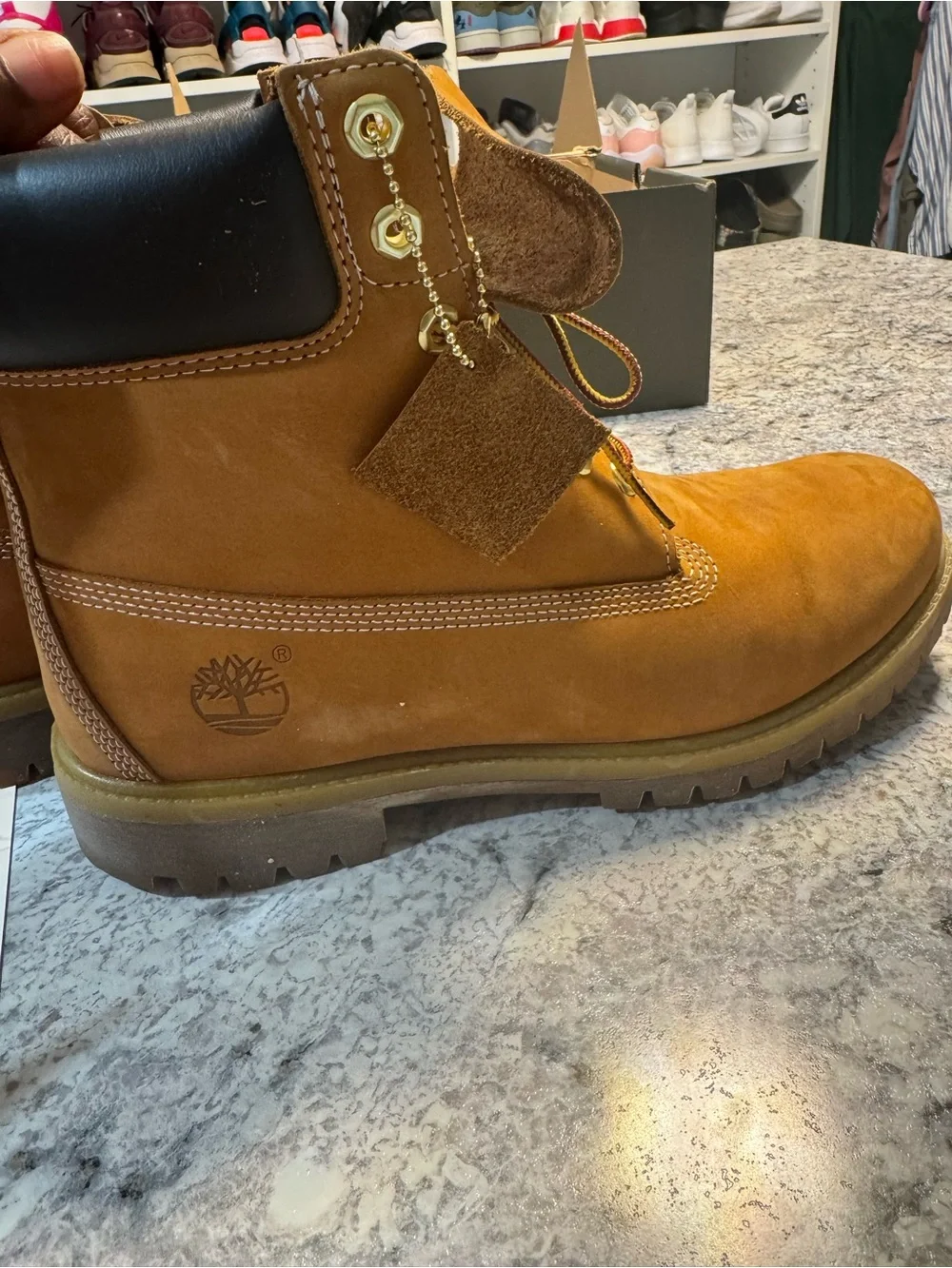 Timberland Wheat Nubuck Lace-Up Work Boots